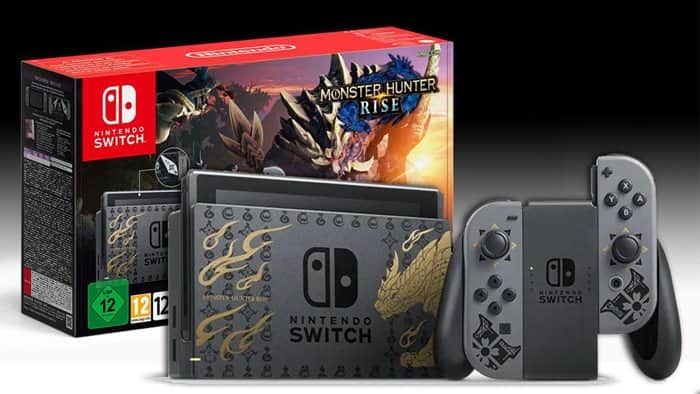 NINETNDO SWITCH V2 LIMITED EDITION MONSTER HUNTER RISE יבואן רשמי תור גיימינג