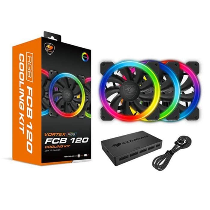 מארז 3 מאווררים Cougar Vortex A-RGB FCB 120 אחריות היבואן הרשמי 5EXITS
