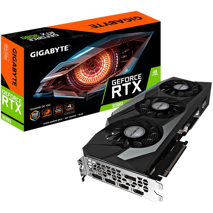 GIGABYTE GEFORCE RTX 3080 GV-N3080GAMING OC-10GD - אחריות היבואן הרשמי סי די לוג