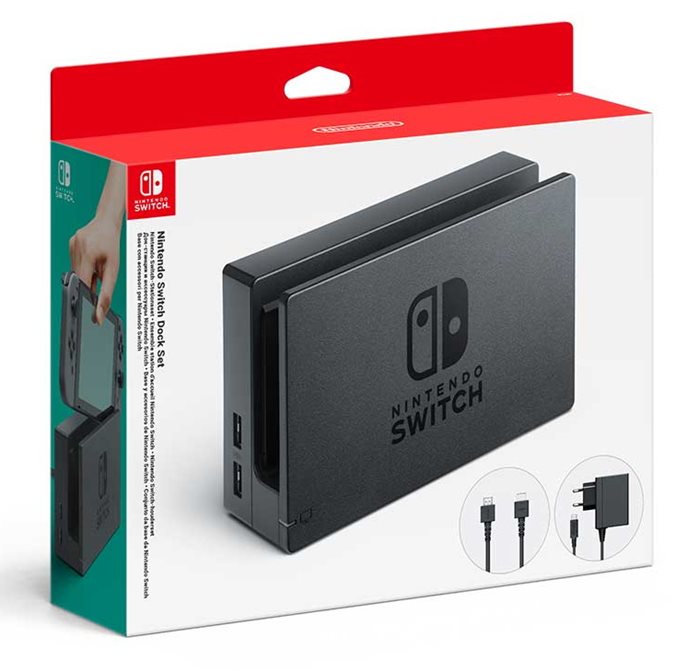 DOCK SET NINTENDO SWITCH עמדת עגינה מקורית כולל שנאי. אחריות יבואן רשמי תור גיימינג למשך 12 חודשים