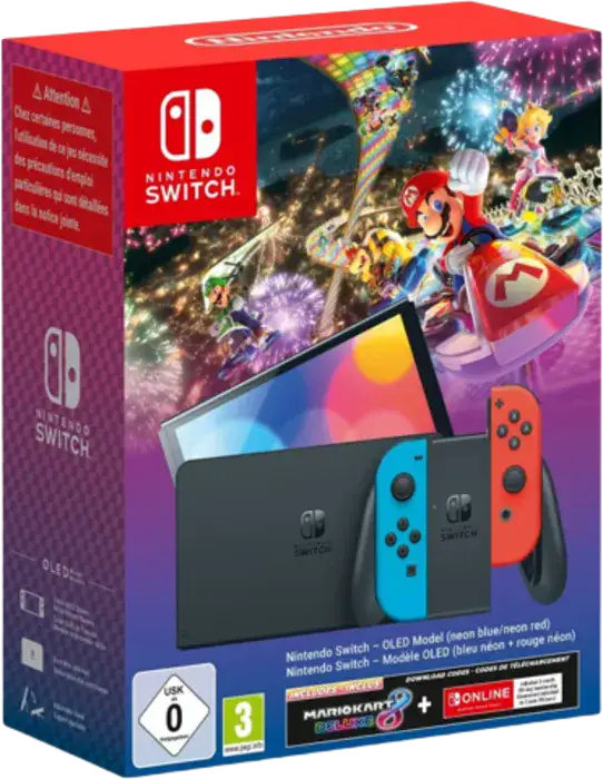 נינטנדו סוויץ NINTENDO SWITCH - OLED עם המשחק מריו קארט 》 יבואן רשמי תור גיימינג