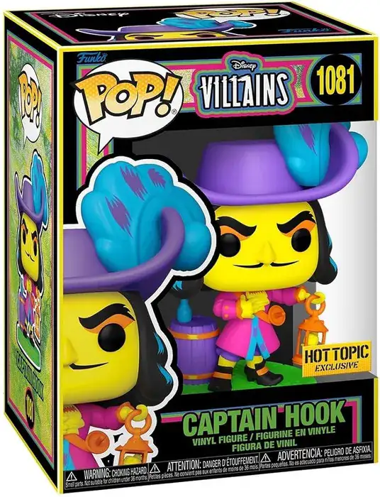 פופ דיסני קפטן זוהר בלאקליט POP CAPTAIN HOOK