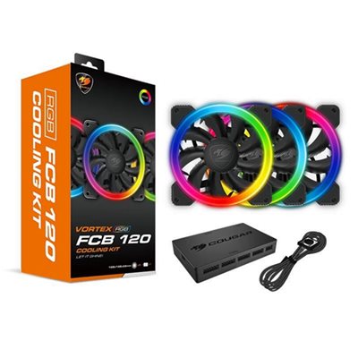 מארז 3 מאווררים Cougar Vortex A-RGB FCB 120 אחריות היבואן הרשמי 5EXITS