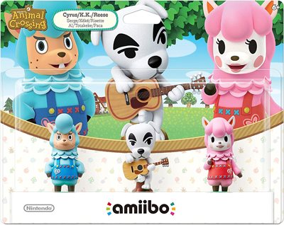 ANIMAL CROSSING CYRUS,K.K,REESE TRIPLE PACK-אמיבו