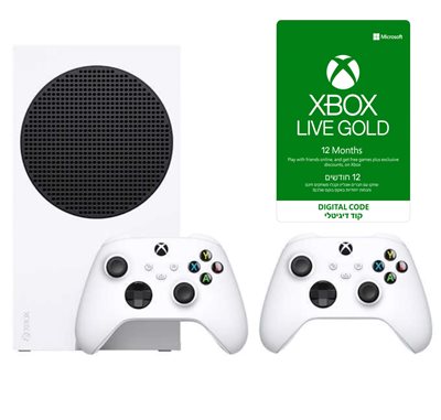 XBOX SERIES S BUNDLE + בקר נוסף + מנוי לייב ל-6 חודשים יבואן רשמי