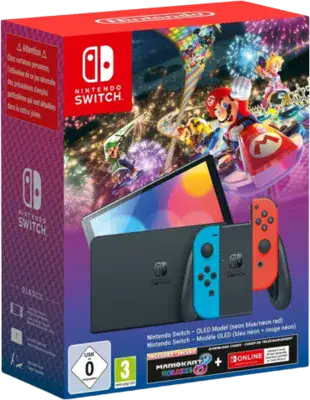 נינטנדו סוויץ NINTENDO SWITCH - OLED עם המשחק מריו קארט 》 יבואן רשמי תור גיימינג