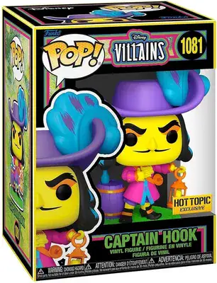 פופ דיסני קפטן זוהר בלאקליט POP CAPTAIN HOOK