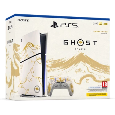 קונסולה PS5 SLIM Ghost Of Yotei מהדורה מיוחדת למשחק יבואן רשמי ישפאר
